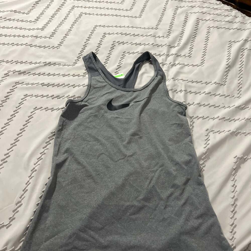 Nike Pro Dri-FIT Women's Gray Racerback Athletic Tank Top